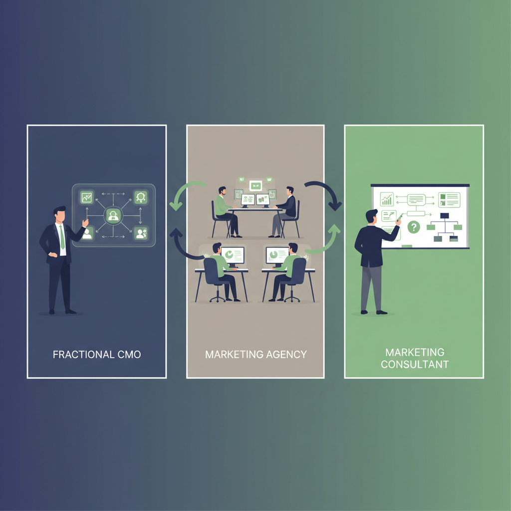 Fractional CMO vs. Marketing Agency vs. Marketing Consultant: What Phoenix Small Businesses Actually Need