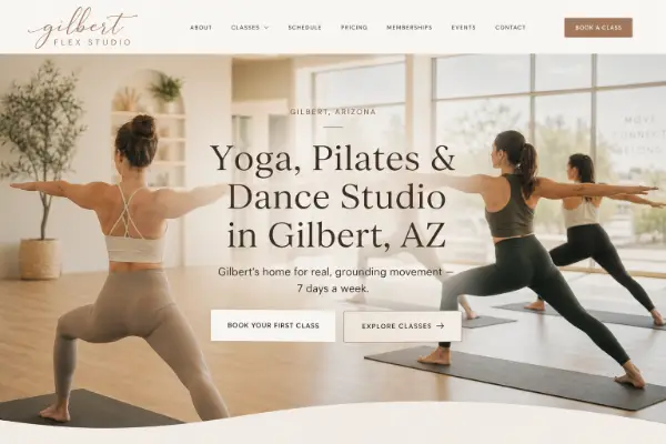 Gilbert Flex live website screenshot