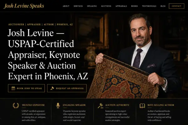 Josh Levine Speaks live website screenshot